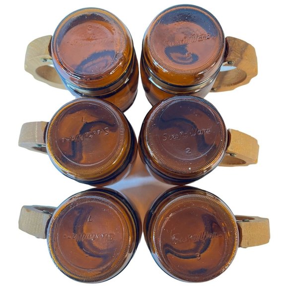 6 SiestaWare Western Roundup Barrel Mug Wood Handle Wagon Wheel Skull CampFire - Picture 13 of 14